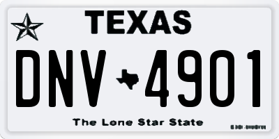 TX license plate DNV4901