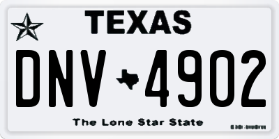 TX license plate DNV4902