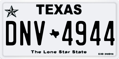 TX license plate DNV4944