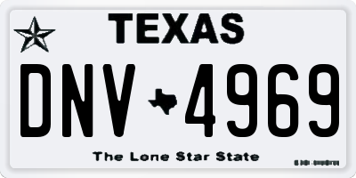 TX license plate DNV4969
