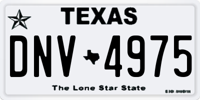 TX license plate DNV4975