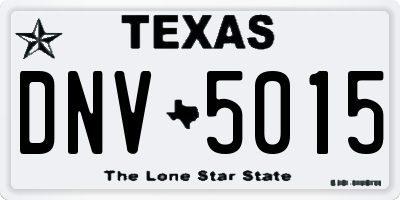 TX license plate DNV5015