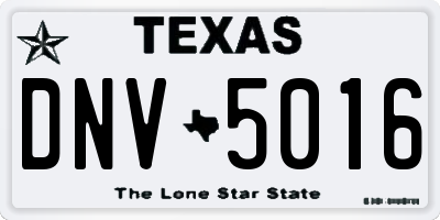 TX license plate DNV5016