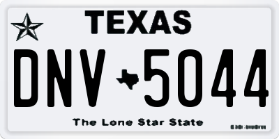 TX license plate DNV5044