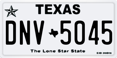 TX license plate DNV5045