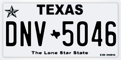 TX license plate DNV5046