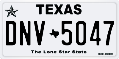 TX license plate DNV5047