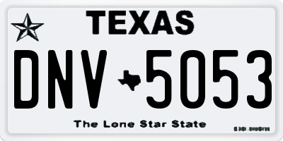 TX license plate DNV5053