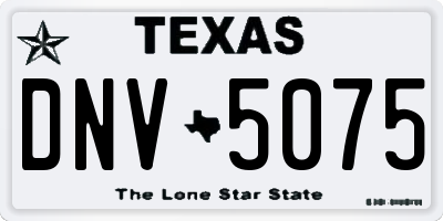TX license plate DNV5075