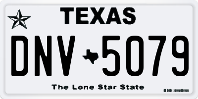 TX license plate DNV5079