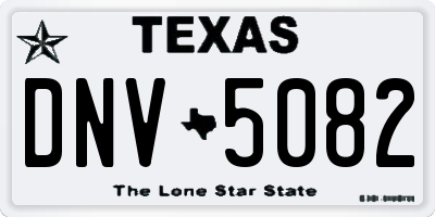 TX license plate DNV5082