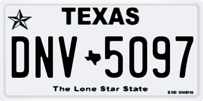 TX license plate DNV5097