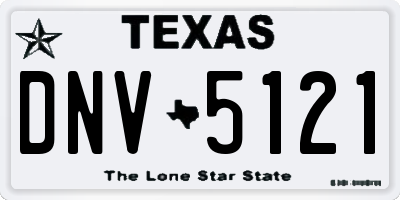 TX license plate DNV5121