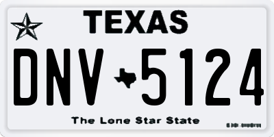 TX license plate DNV5124