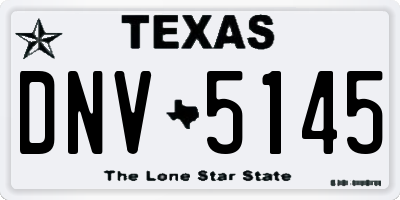 TX license plate DNV5145