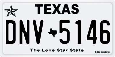 TX license plate DNV5146