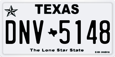 TX license plate DNV5148