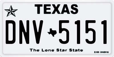 TX license plate DNV5151
