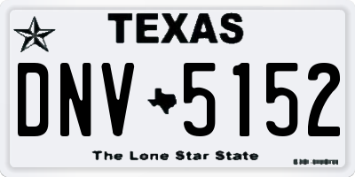 TX license plate DNV5152