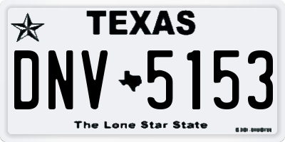 TX license plate DNV5153