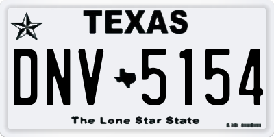 TX license plate DNV5154