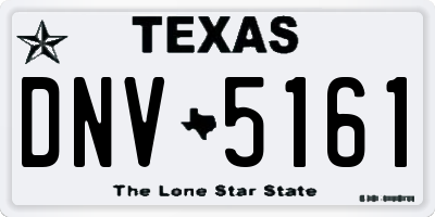 TX license plate DNV5161