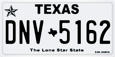 TX license plate DNV5162