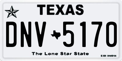 TX license plate DNV5170