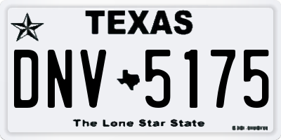 TX license plate DNV5175