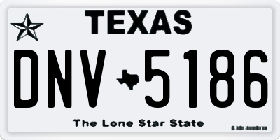 TX license plate DNV5186