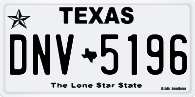 TX license plate DNV5196