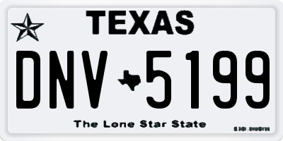 TX license plate DNV5199