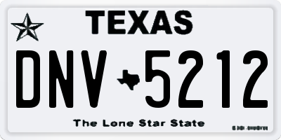 TX license plate DNV5212