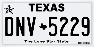 TX license plate DNV5229