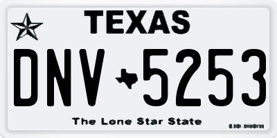 TX license plate DNV5253