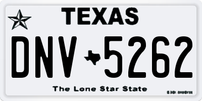 TX license plate DNV5262