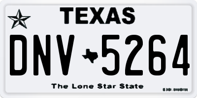 TX license plate DNV5264