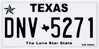 TX license plate DNV5271