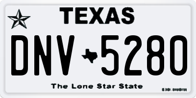 TX license plate DNV5280