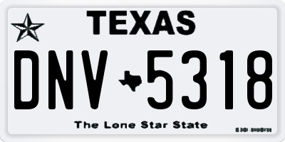 TX license plate DNV5318