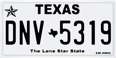 TX license plate DNV5319