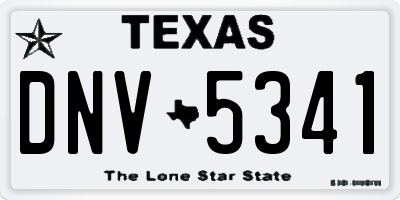 TX license plate DNV5341