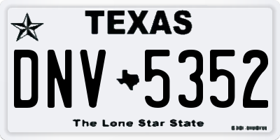 TX license plate DNV5352