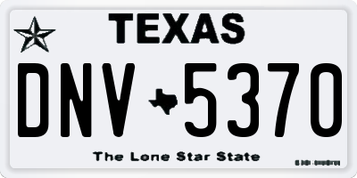 TX license plate DNV5370