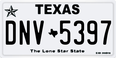 TX license plate DNV5397