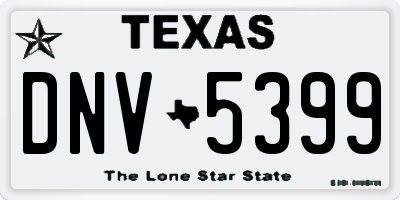 TX license plate DNV5399