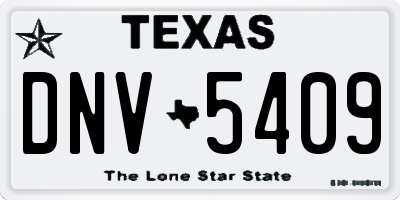 TX license plate DNV5409