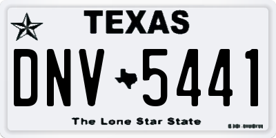 TX license plate DNV5441