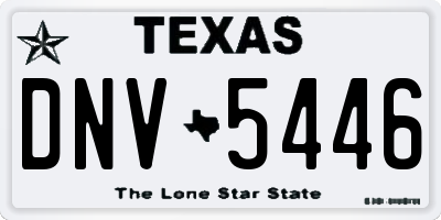TX license plate DNV5446