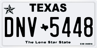 TX license plate DNV5448